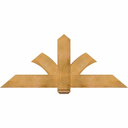 Ekena Millwork Redmond Rough Sawn Timber Gable Bracket, Western Red Cedar, 60"W x 25"H x 4"D x 6"F, 10/12 Pitch GBW060X25X0406RED00RWR